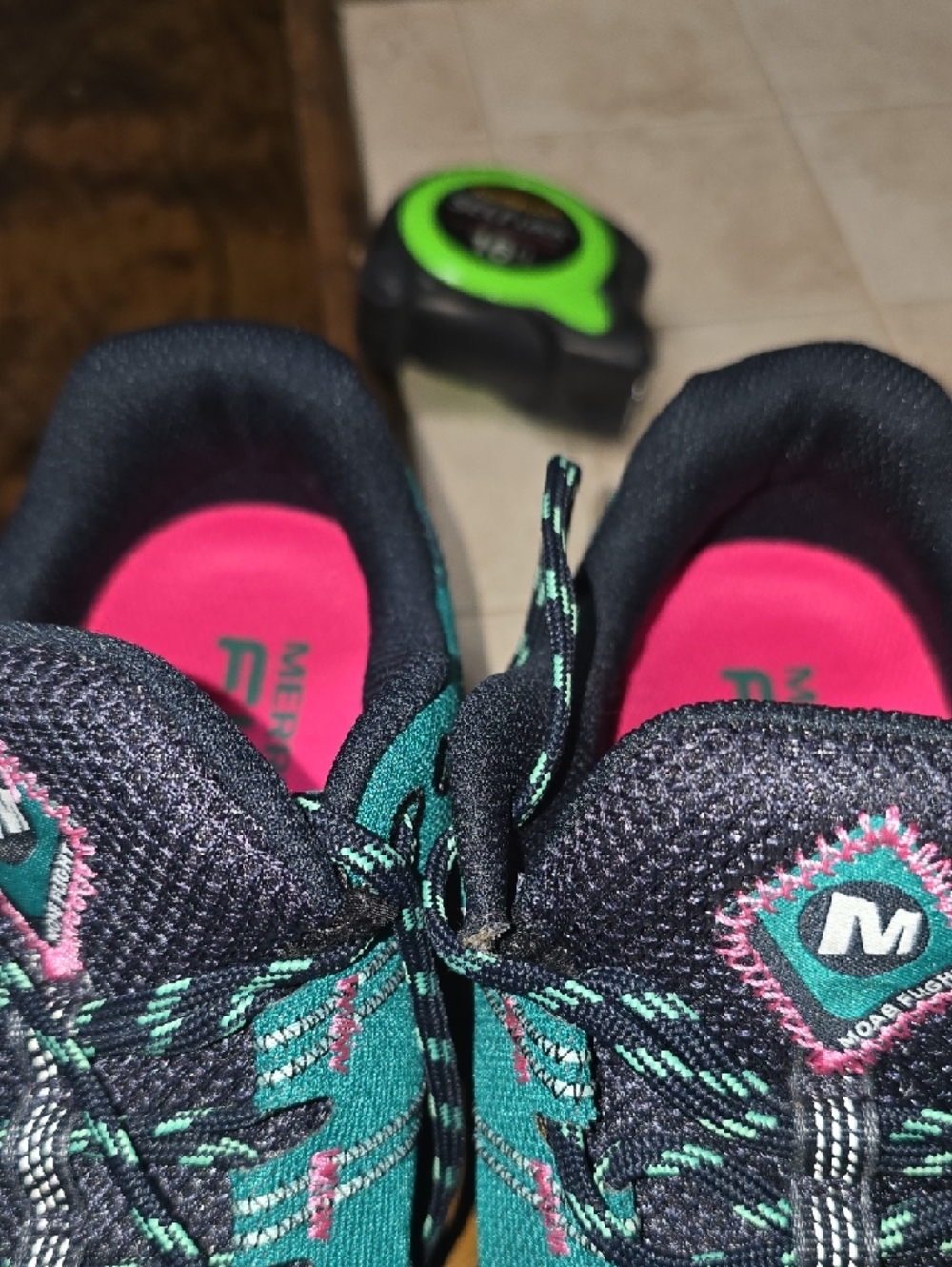 Merrell Teal and Navy Women's Trail Sneakers Size 8W - Picture 5 of 9